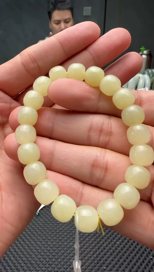 未镶嵌手串和田玉若羌黄口手串卡9x10