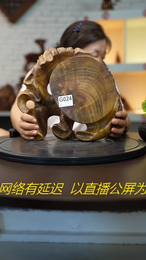 木木雕款小****雨云南黑黄檀根艺摆台