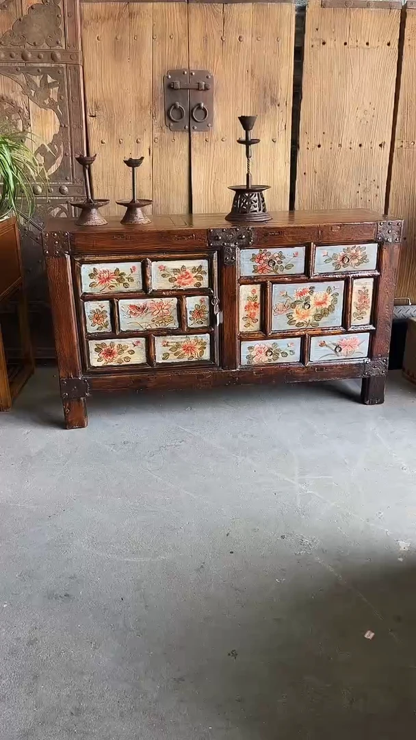 木（非红木类）沐**光山西榆木材质斗柜一体老物件