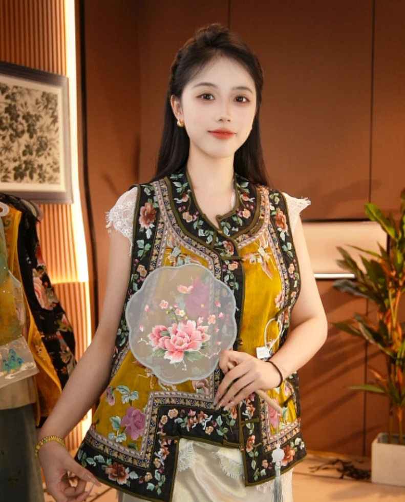 朱门贵人/新中式马甲国风女装精美上衣2025b3672小美-大女王仓1