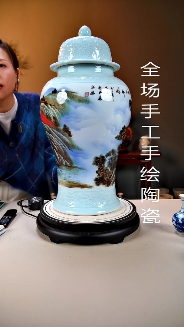 摆件陶景德镇手绘陶瓷