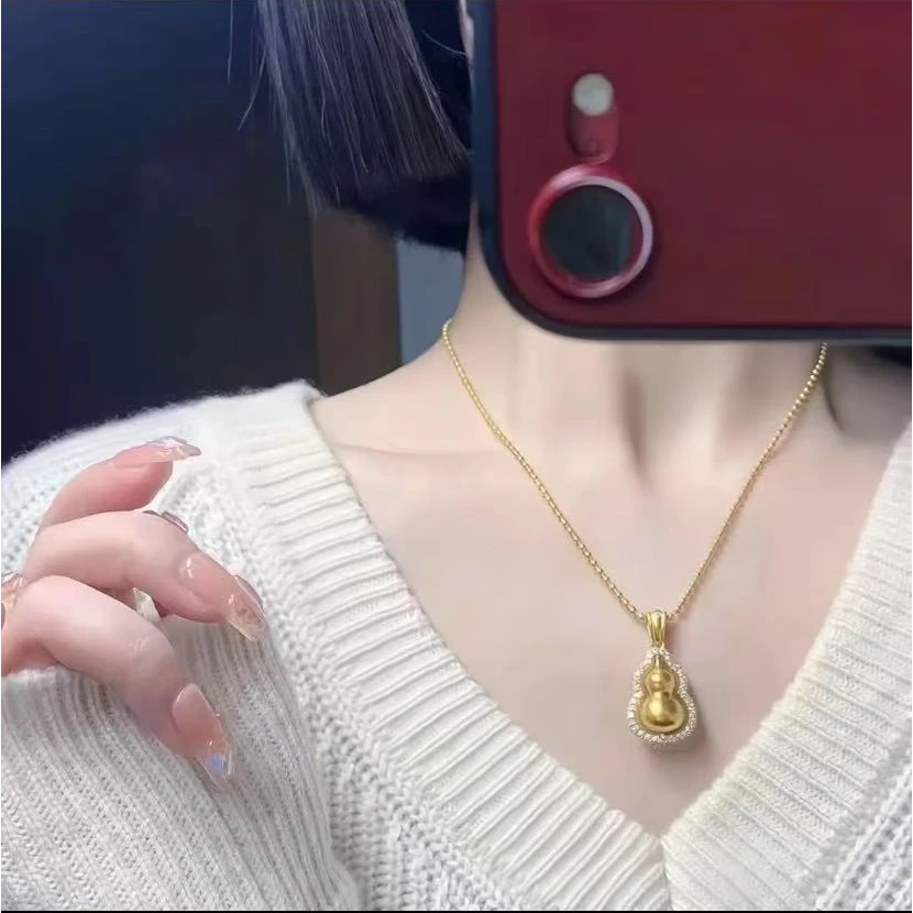 合金项链 气质2025新款国风时来运转葫芦链女轻奢时尚百搭不掉色