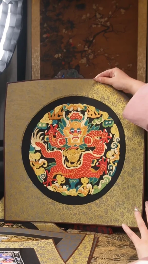 刺绣摆件摆台双面绣花