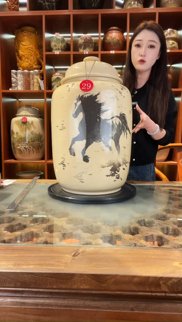 罐李旭泽作品大号白泥缸@29