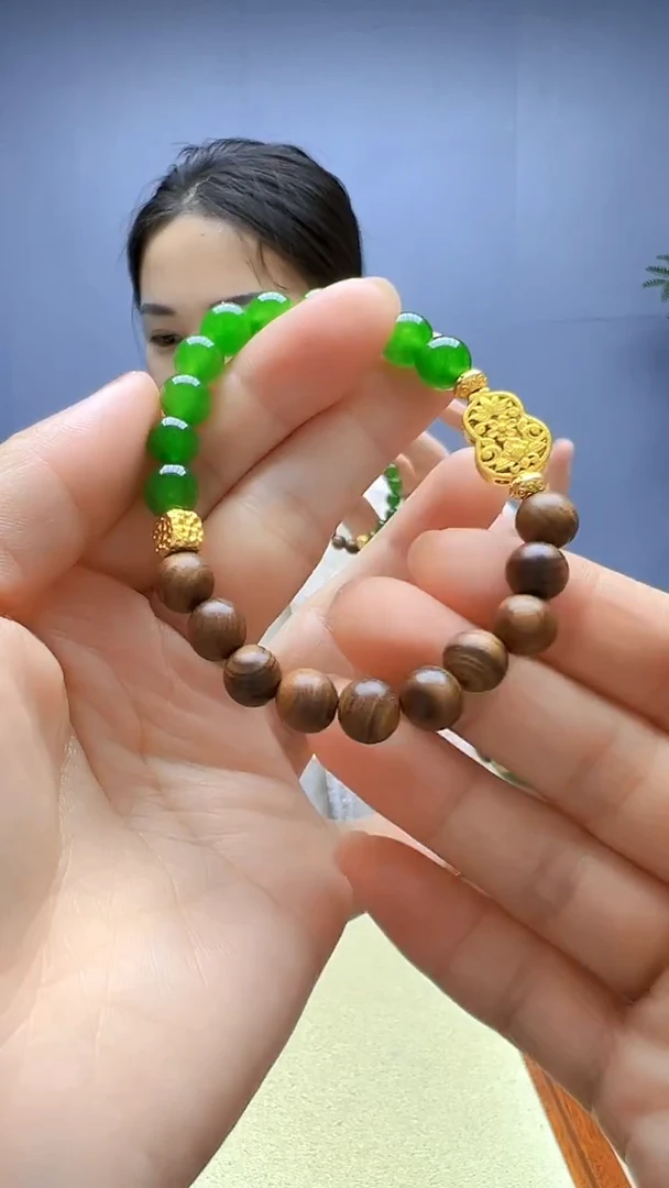 14K金镶嵌和田玉耳饰丹丹diy颈饰