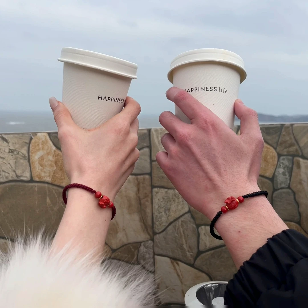 天然辰砂星允·朱砂钱袋子手编绳单圈手串男女款文玩好物小众饰品