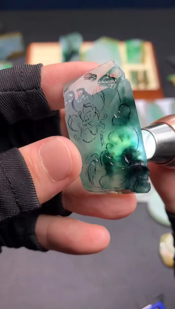 定制翡翠未镶嵌天然翡翠裸石 （含工费）