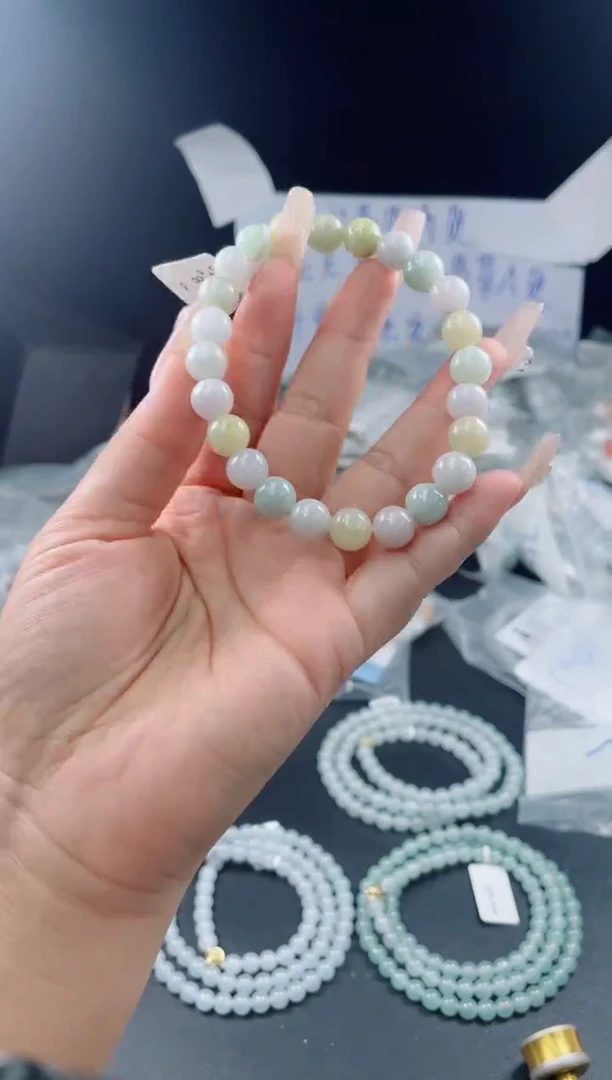 未镶嵌戒指翡翠珠串9.1