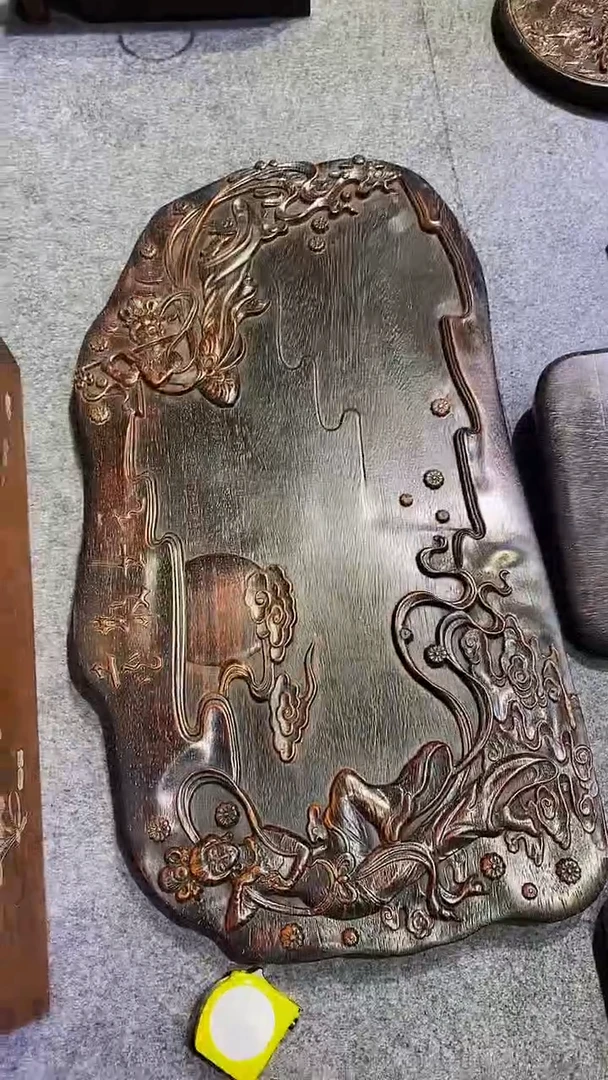 木紫檀雕刻板一物一拍