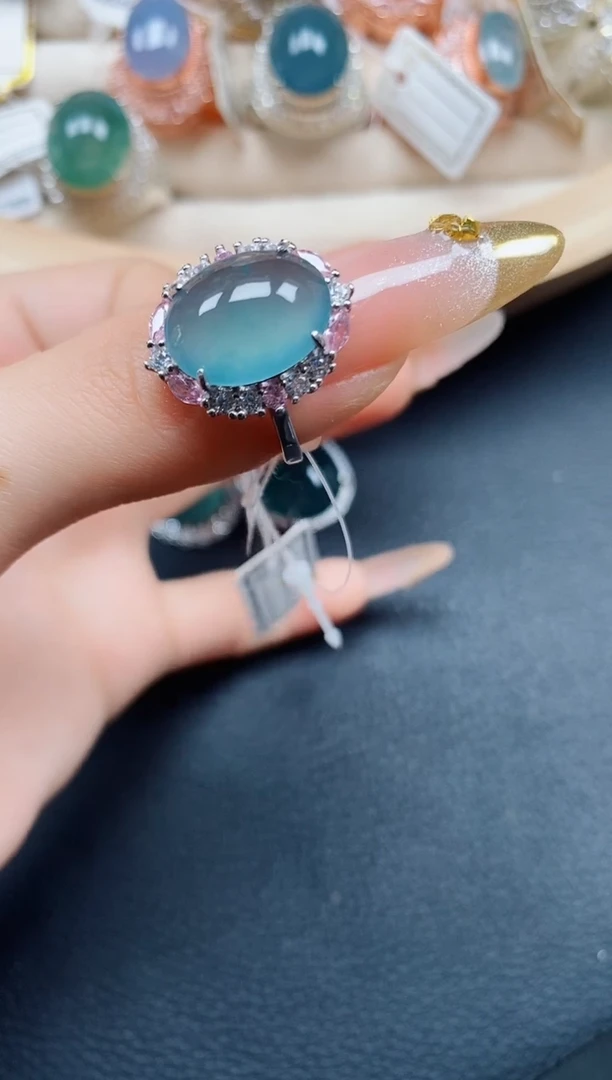 【闪购商品】翡翠戒指银S925镶嵌翡翠