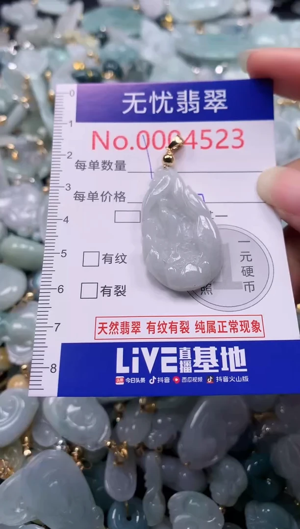 吊坠(不含链)未镶嵌翡翠4523