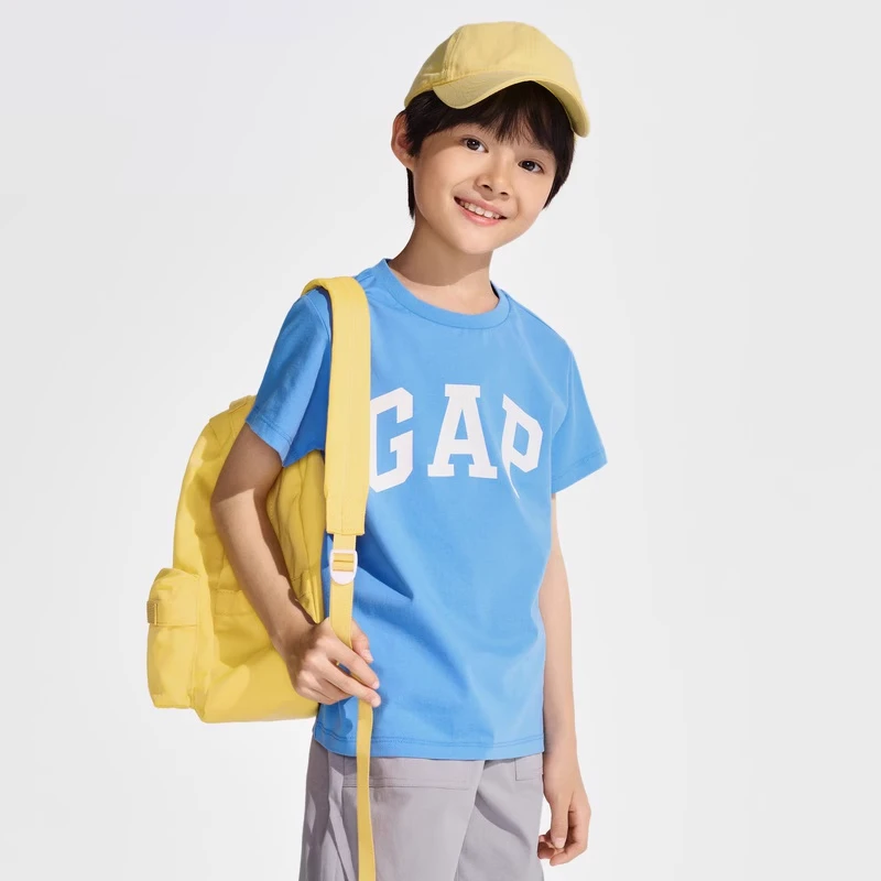 【大小童款】Gap男女童2025夏季新款LOGO圆领短袖T恤835287 DR