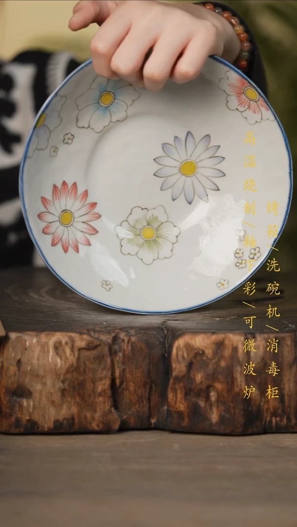 瓷片景德镇高温釉下彩可微波烤箱洗碗机