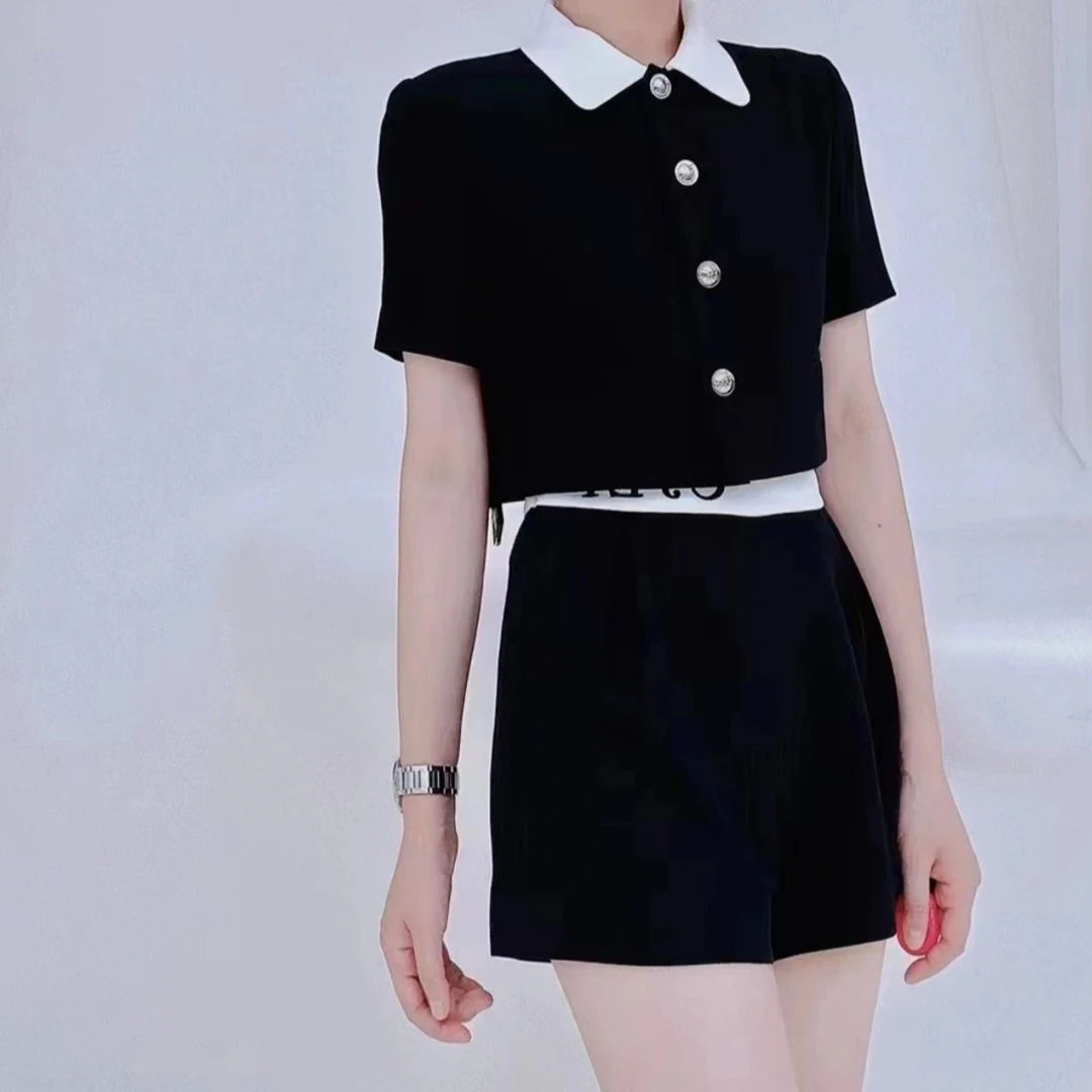 夏季小个子法式小香风阔腿短裤GUD28400803