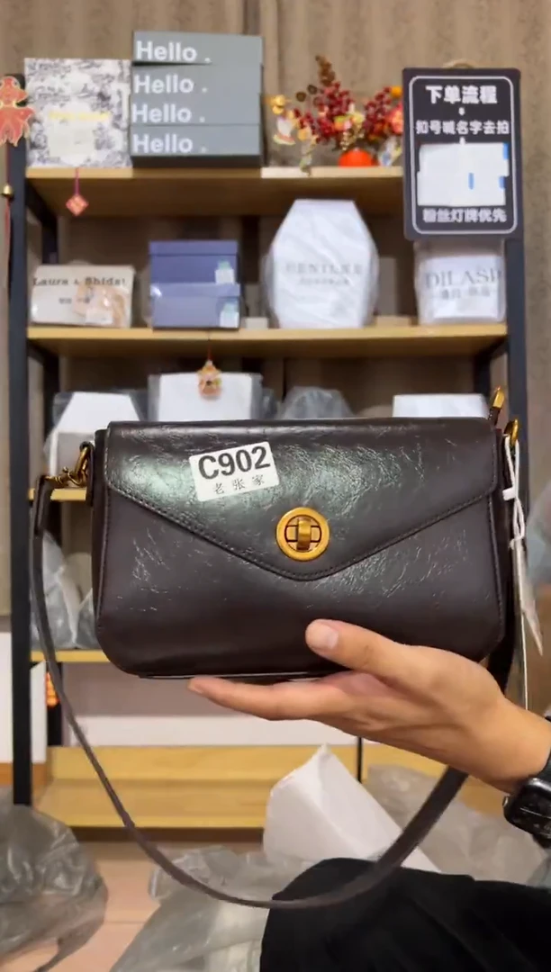 小牛剖层皮革老张家女包902