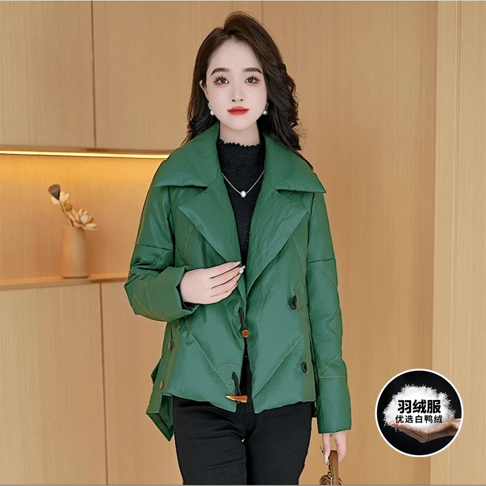 【羽绒服】冬季白鸭绒羽绒服百搭新款时尚气质休闲保暖外套女