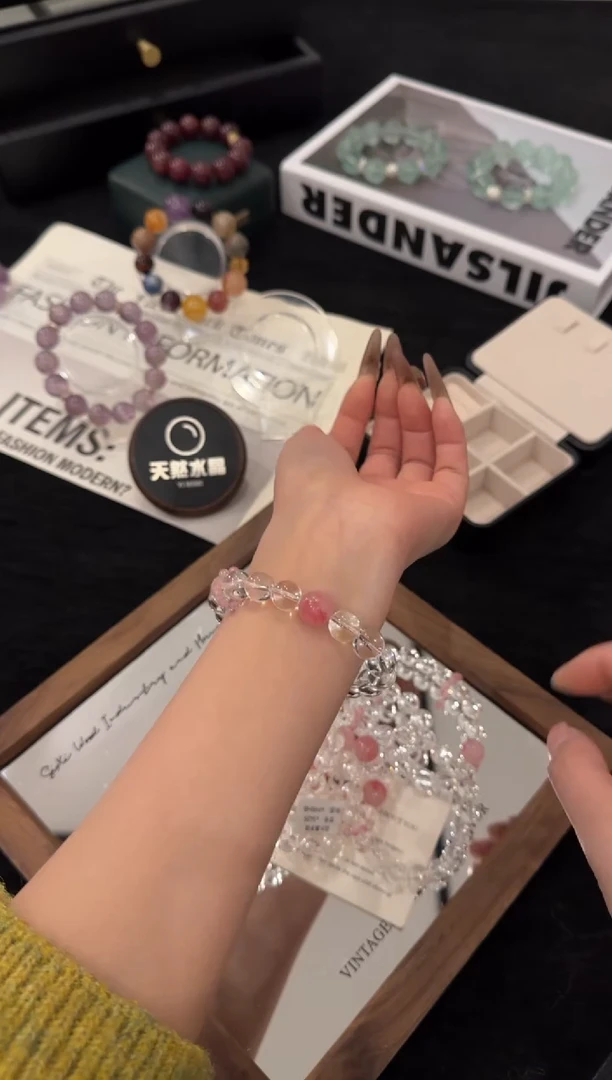 未镶嵌手链水晶白水晶x3435