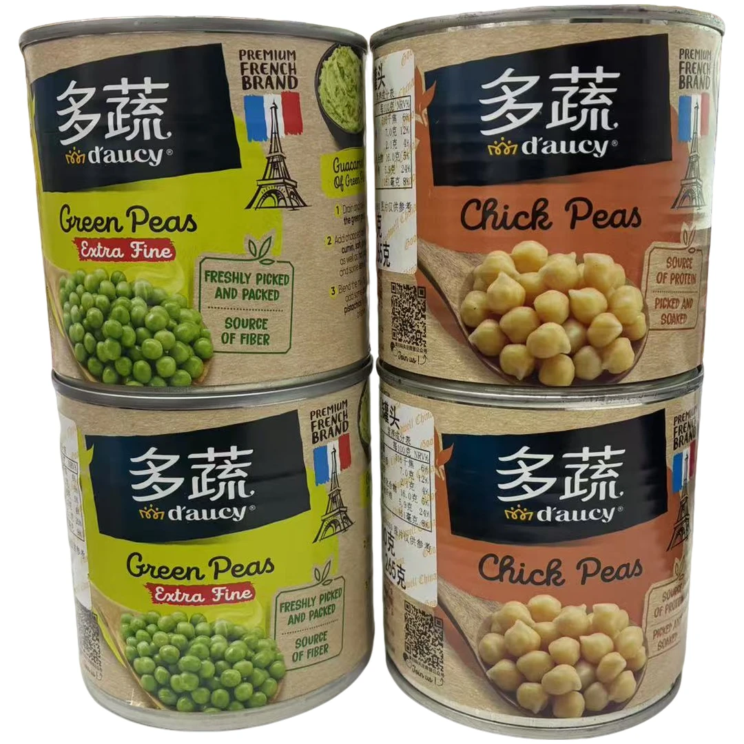 法国进口多蔬鹰嘴豆、豌豆罐头400g*4罐【保质期到2026/6/30】