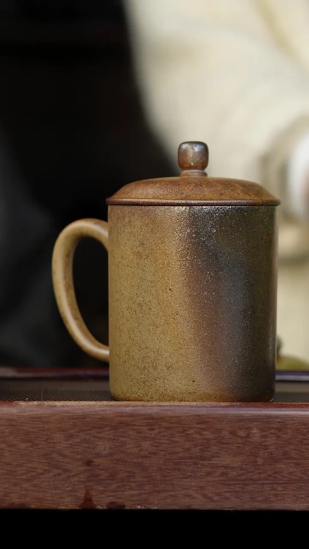 茶壶紫砂柴烧紫砂 段泥盖杯450cc