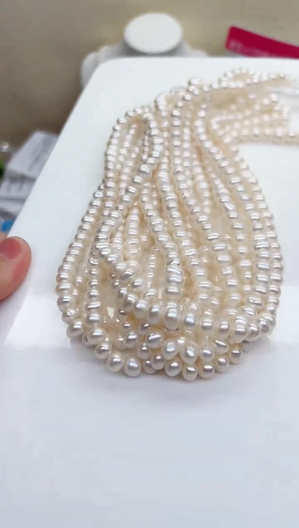 未镶嵌半成品淡水珍珠白色厚巴洛克6.5-7.5mm