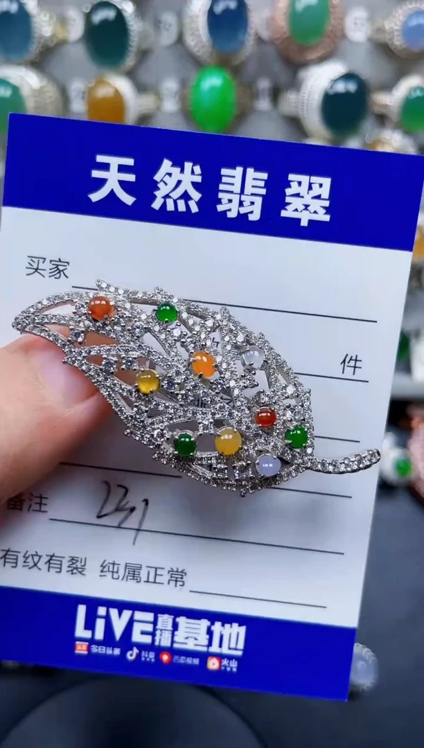 颈饰银S925镶嵌翡翠231