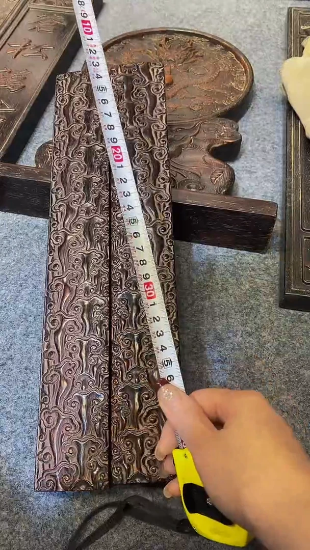 木紫檀雕刻板一物一拍