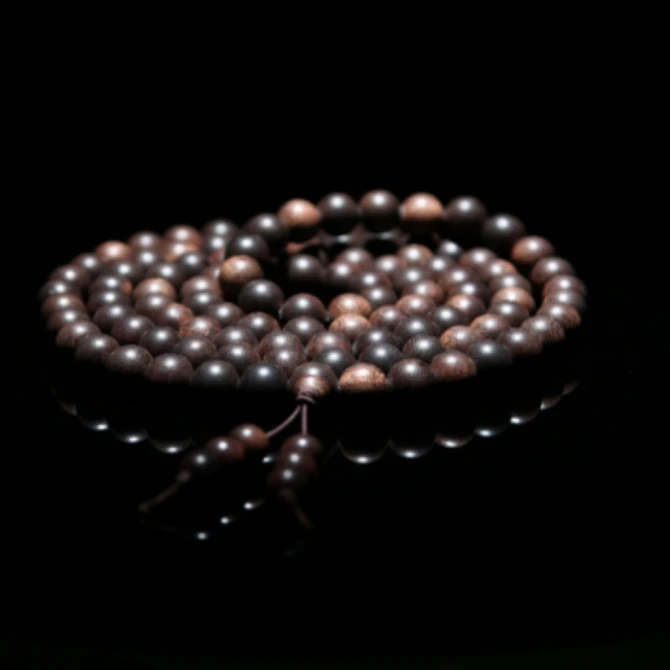 1.0富森红土沉香圆珠脖挂【1537】