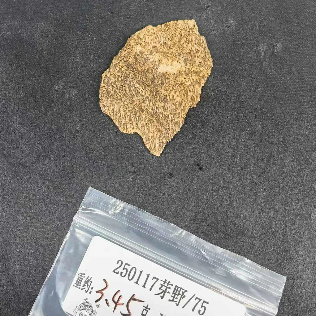 重约3.45克  250117芽野/75（料）天然木艺