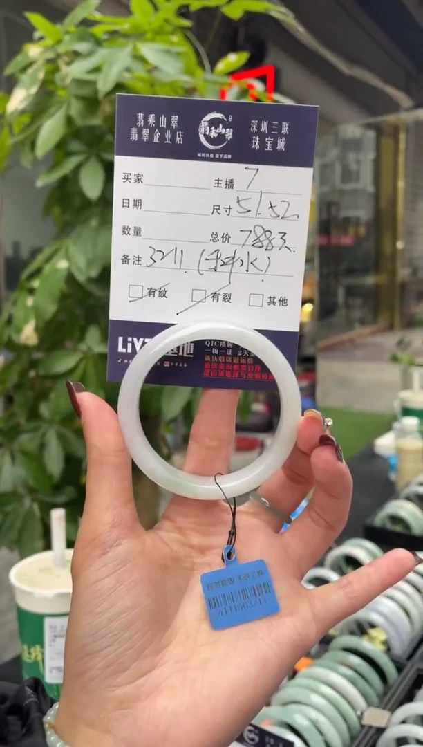 未镶嵌手镯翡翠Q 52正圈 3211