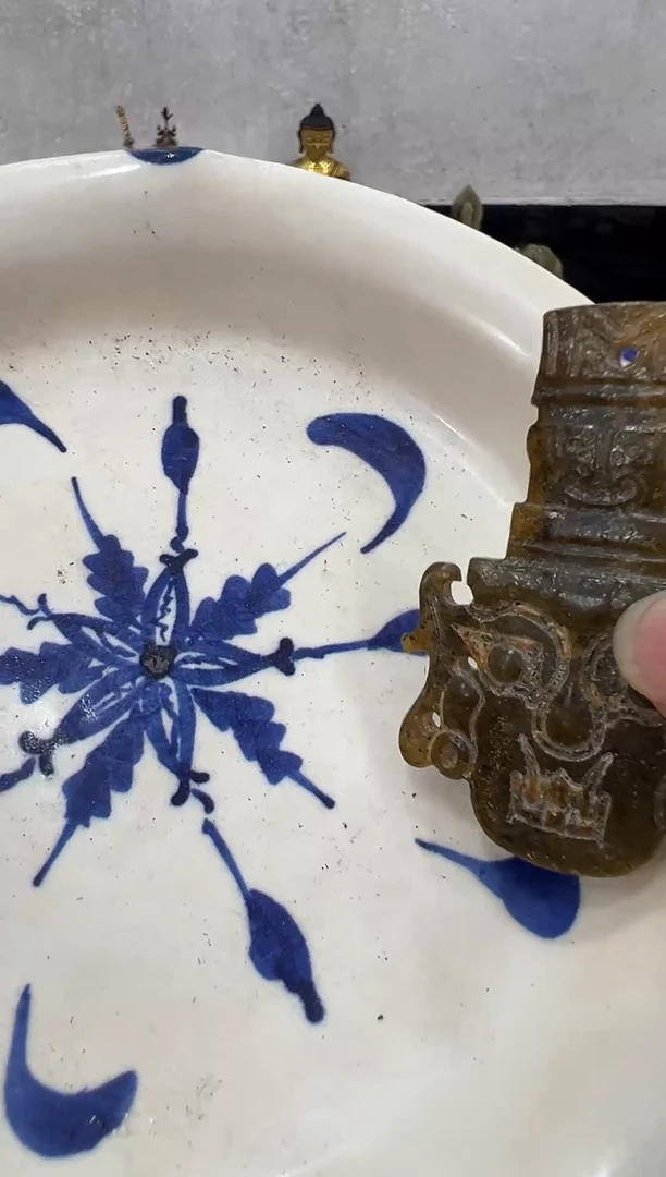 瓷片手工，手绘，陶瓷