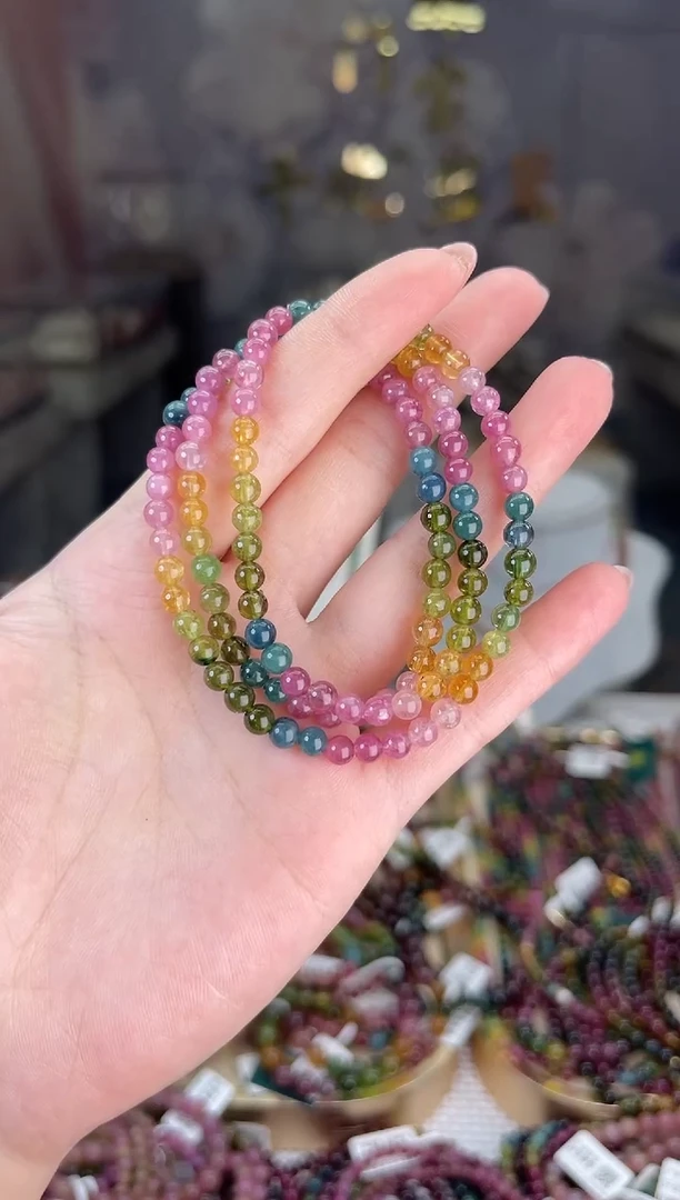 【闪购商品】碧玺/未镶嵌4mm+碧玺多圈多样性发货