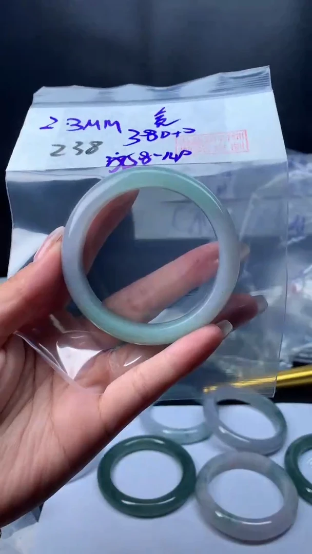 【闪购商品】定制翡翠未镶嵌238手镯纹58+380元+拍一发一