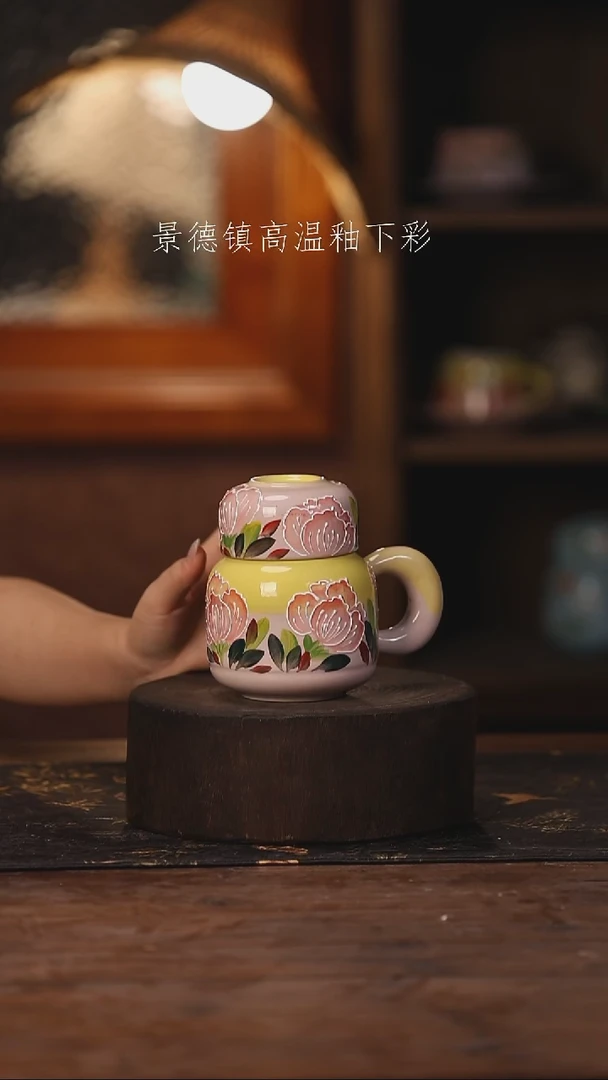 陶瓷景德镇高温釉下手绘陶瓷156