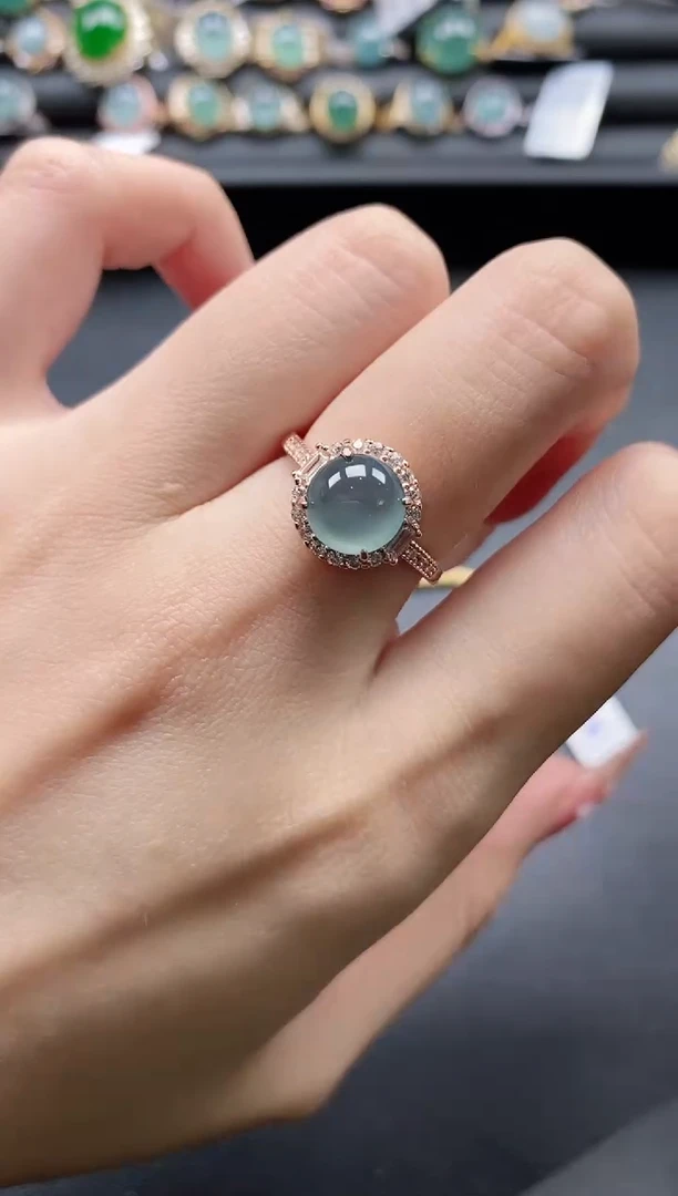 【闪购商品】翡翠戒指银S925镶嵌1111-