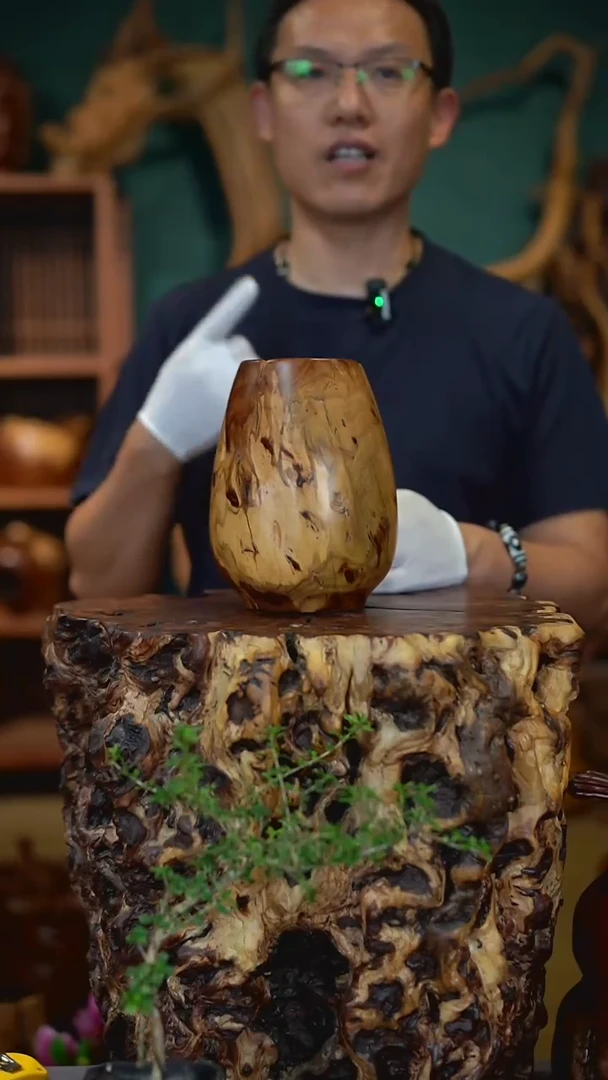 枣木雷击枣木鸡心罐