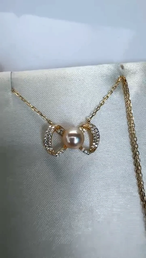 海水珍珠银S925镶嵌颈饰套链