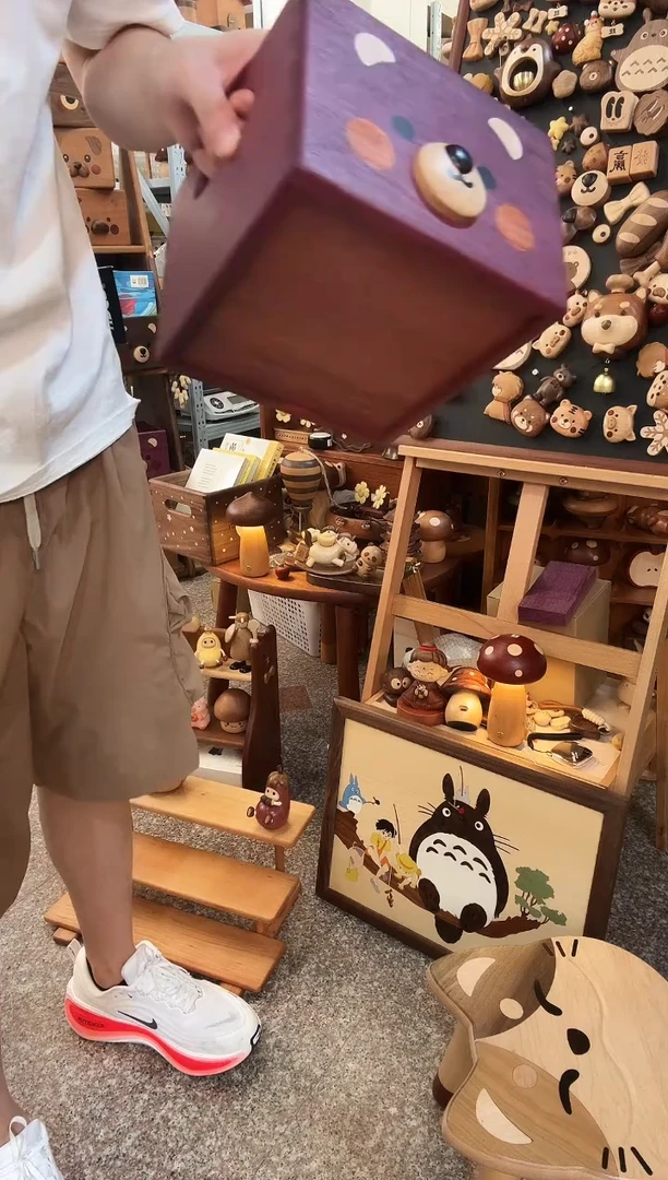 木瑕疵紫色小熊收纳筐