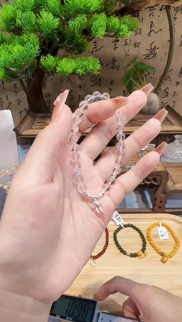 水晶手串未镶嵌手饰@@