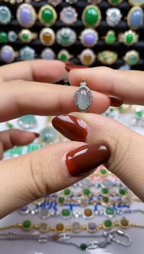 银S925镶嵌戒指翡翠4113