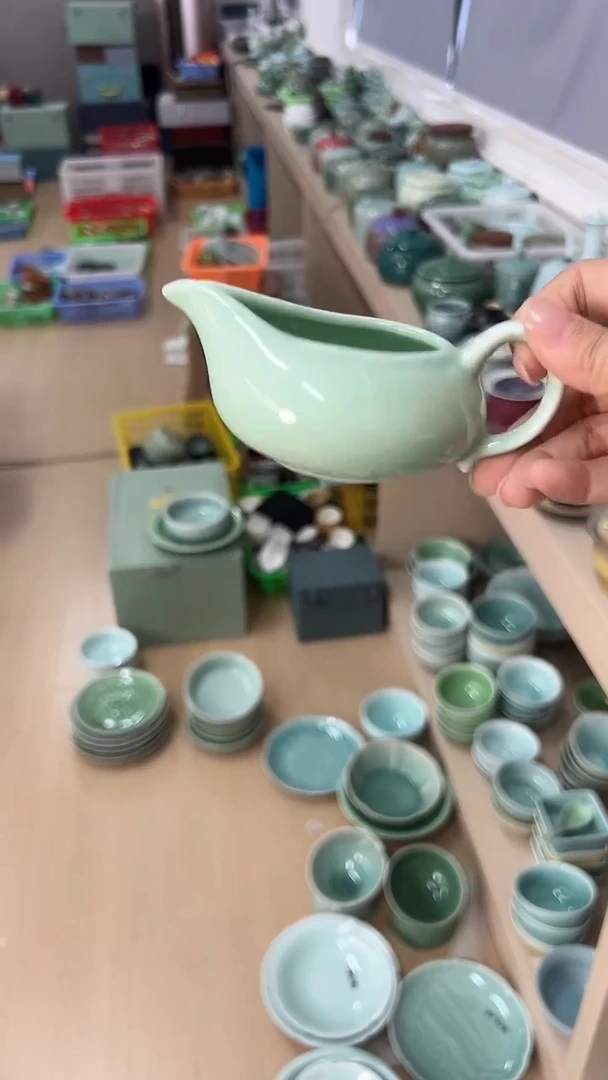龙泉云间青瓷小米茶器