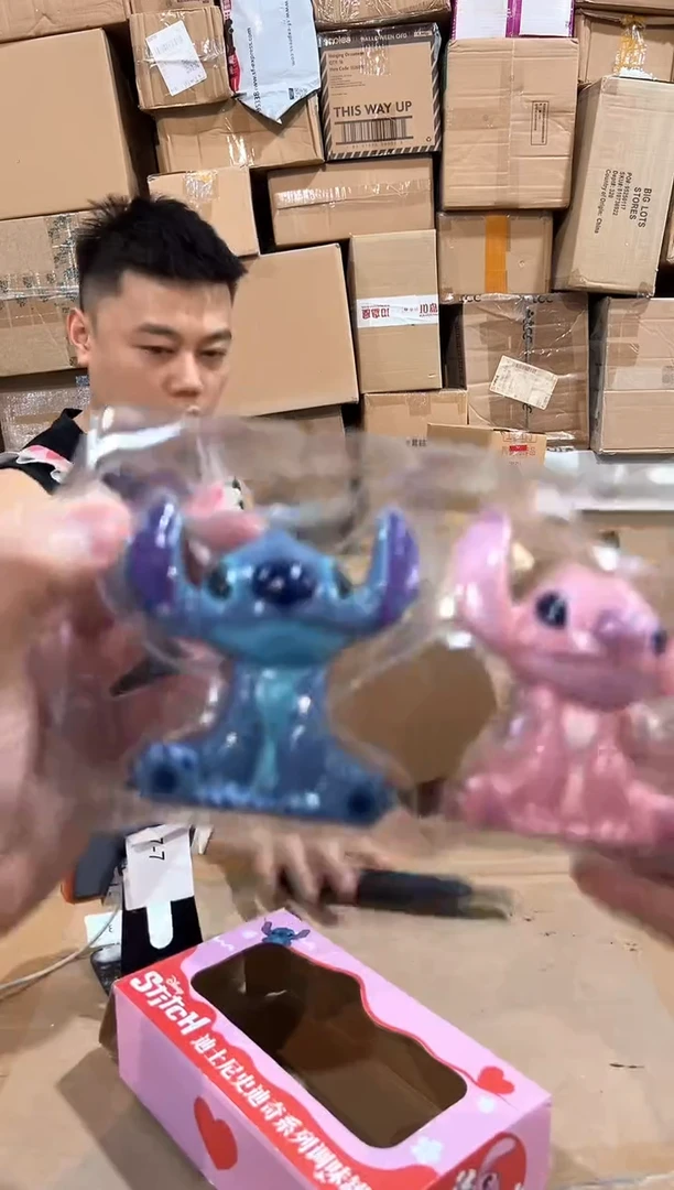 瓷片原盒史迪仔安琪粉瓶