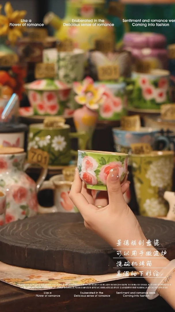 陶瓷景德镇高温釉下彩手工手绘款式