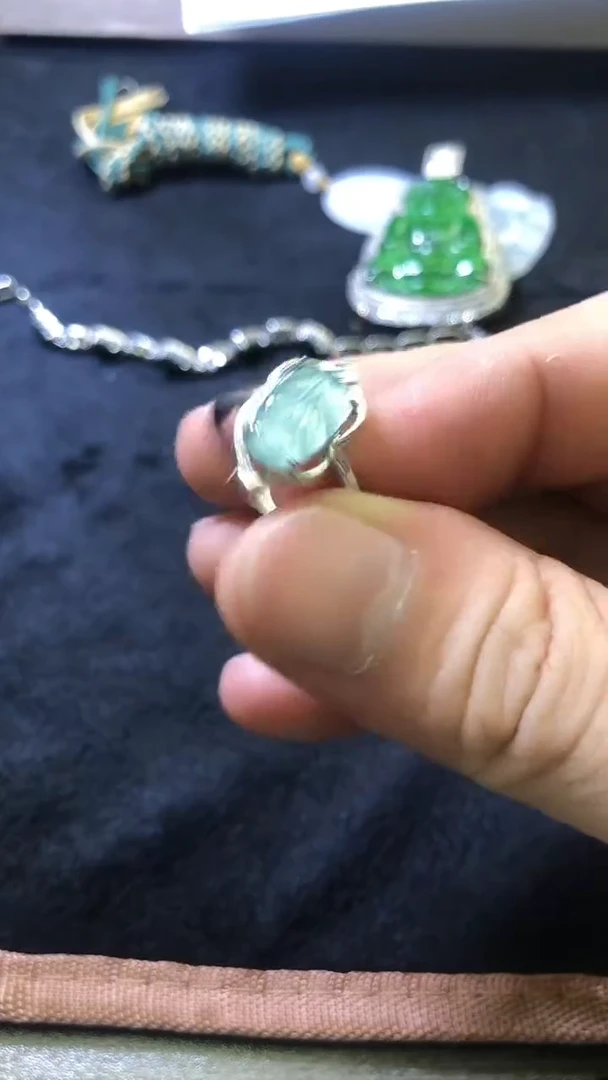 合金戒指翡翠戒指