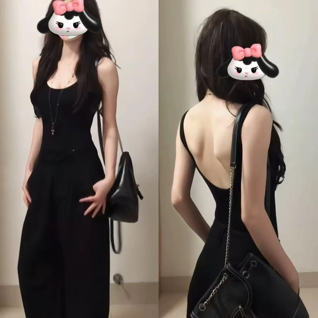 【带防滑条】美式露背吊带背心女夏外穿u型美背内搭打底带胸垫上衣Z