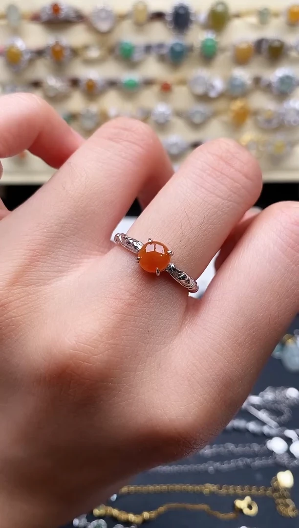 翡翠戒指银S925镶嵌2222222222+5