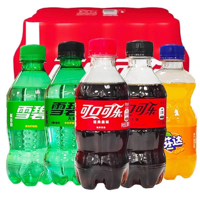 可口可乐雪碧芬达迷你碳酸饮料300ml瓶装批发小瓶装汽水清爽夏日