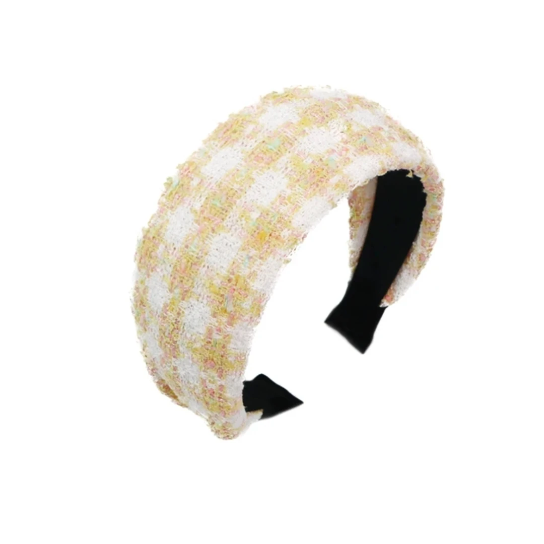 新款春夏小香风女神范发箍假日出游打卡高级彩色清新时尚宽边头箍