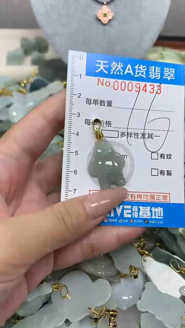 翡翠未镶嵌颈饰净货挂件-9433