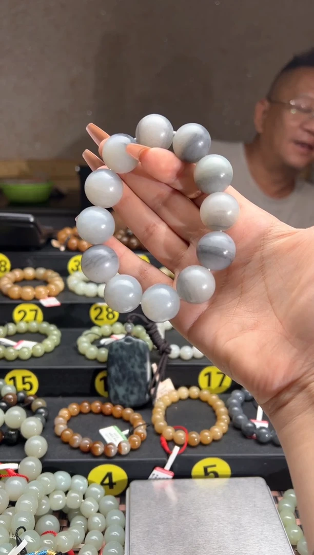 手串未镶嵌和田玉?****?和田玉青花手串卡20