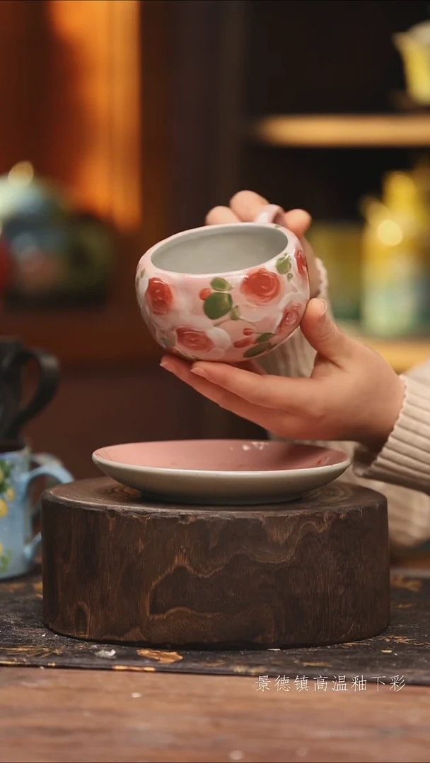 陶瓷景德镇高温釉下手绘陶瓷